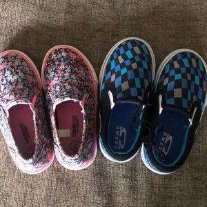 Lot of 2 Skater Slip On Shoes